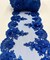 Royal Blue 3D Wide Floral Sequin & Mesh with Pearls Lace Trim for Table Runner 22"